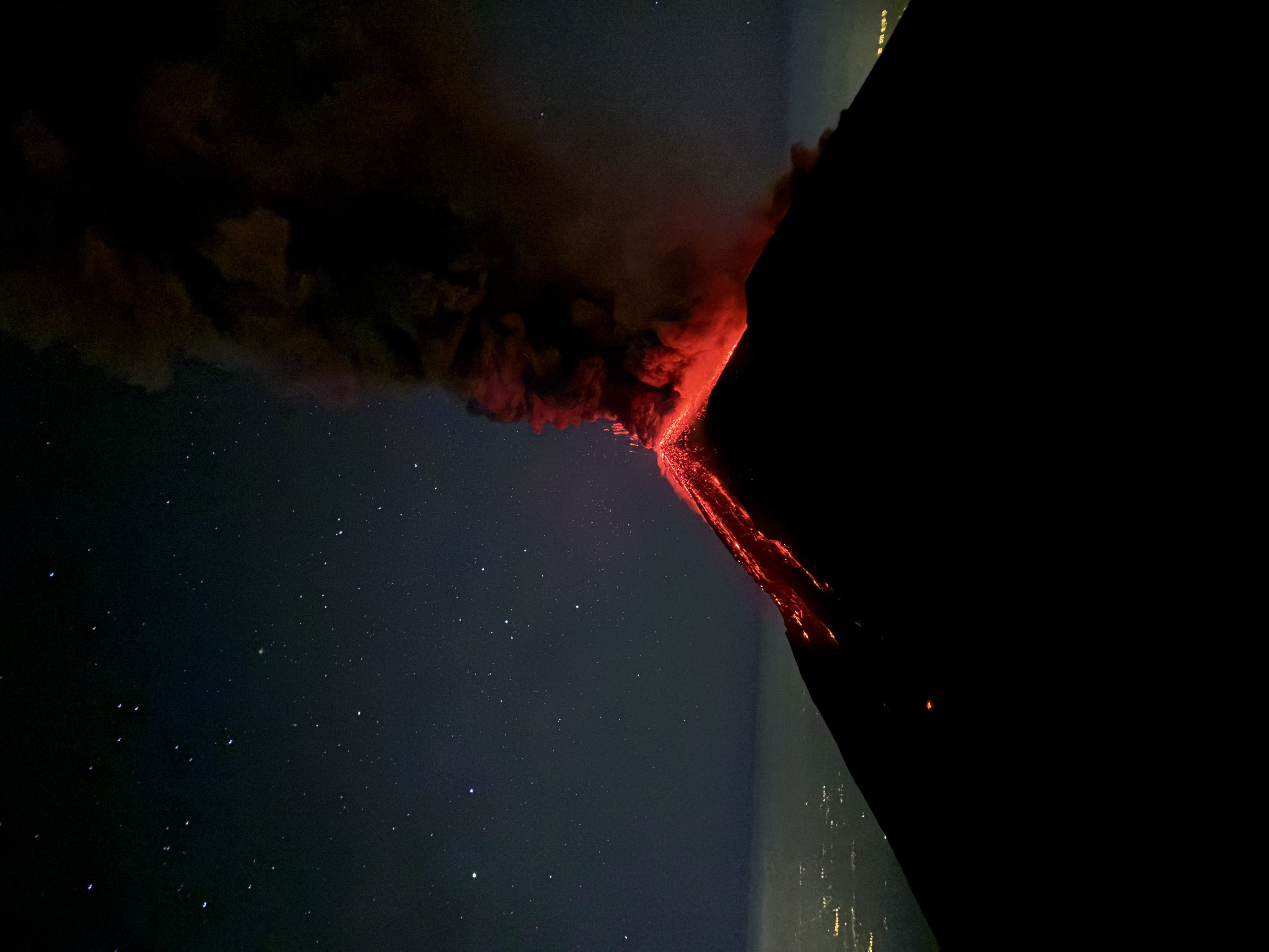 volcano Fuego erupting in guatemala