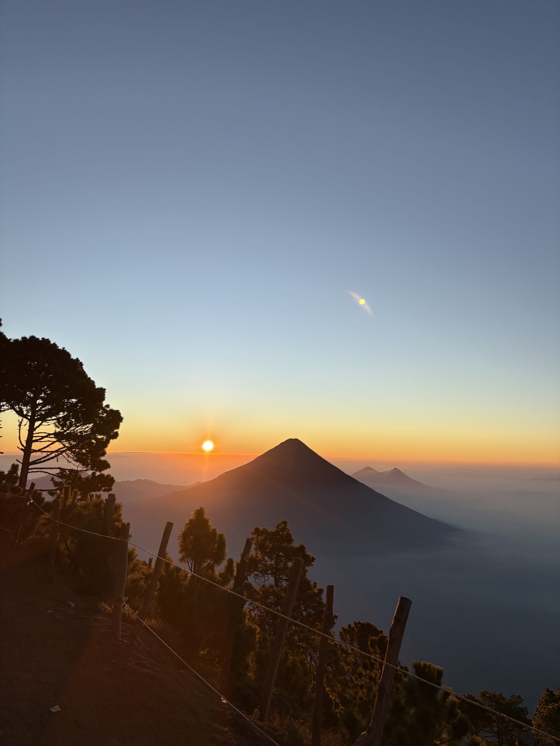 sunrise from acatenango base camp
