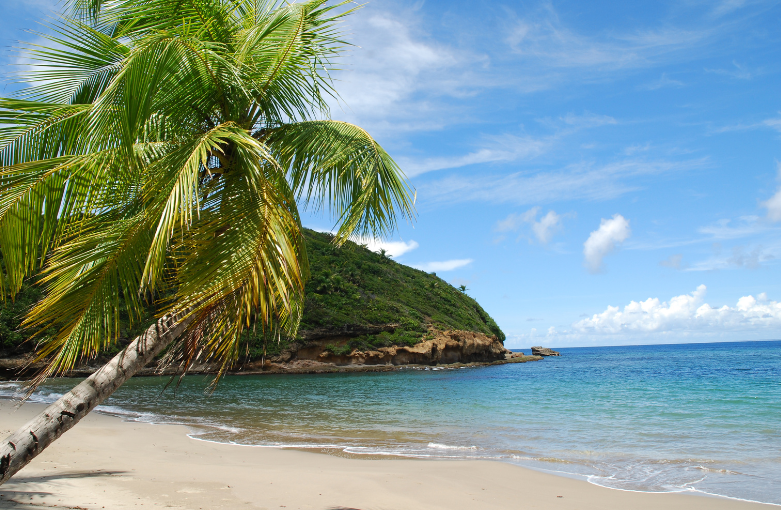 beautiful waters of batibou beach in Dominica